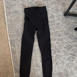 Lululemon Athletica Black Perforated Leggings